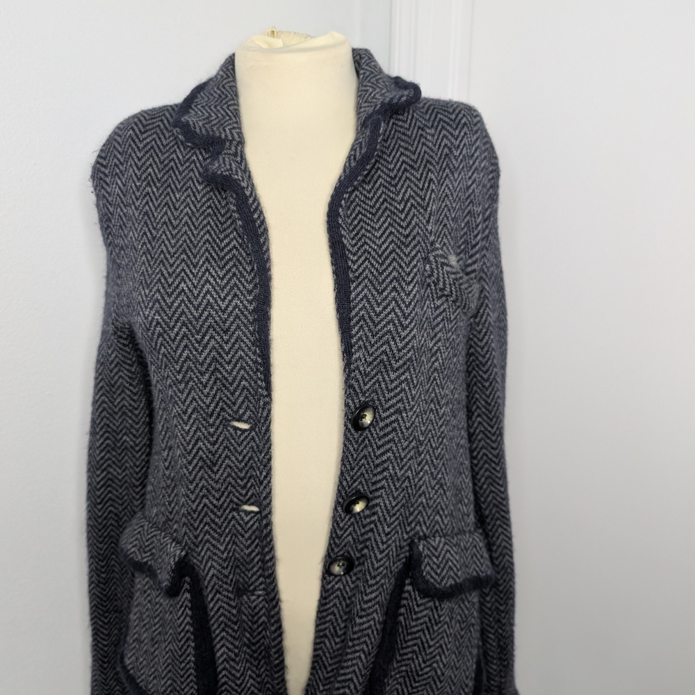 Marc By Marc Jacobs Black and Gray Wool Jacket